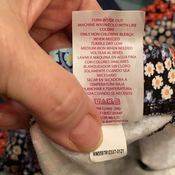 No boundaries szXXL Flower leggings yoga pant Blue yellow orange lavender white - Picture 13 of 13